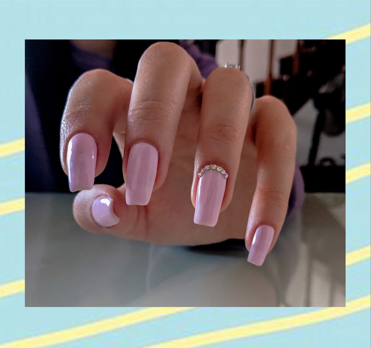 Resultado de diseño de uñas realizado en Omkay